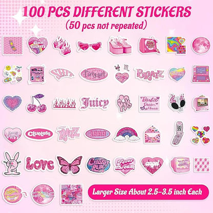 20 Pcs 34 oz Ice Cream Buckets with Lids and Handles Cocktail Rum Buckets for Drinks With 100 Pcs Pink Girl Stickers 20 Pcs Cute Straws Reusable Food Storage Containers for Party Summer Beach Supplies