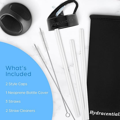 Insulated Stainless Steel Metal Water Bottle with Straw Lid - Vacuum Insulated Water Bottles, Keeps Hot and Cold - Sports Canteen Bottle