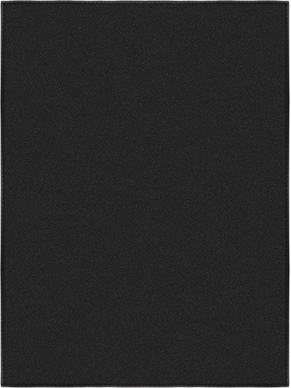 Machine Washable Modern Solid Design Non-Slip Rubberback 2x3 Traditional Area Rug for Entryway, Bedroom, Kitchen, Bathroom, 2'3" x 3', Black