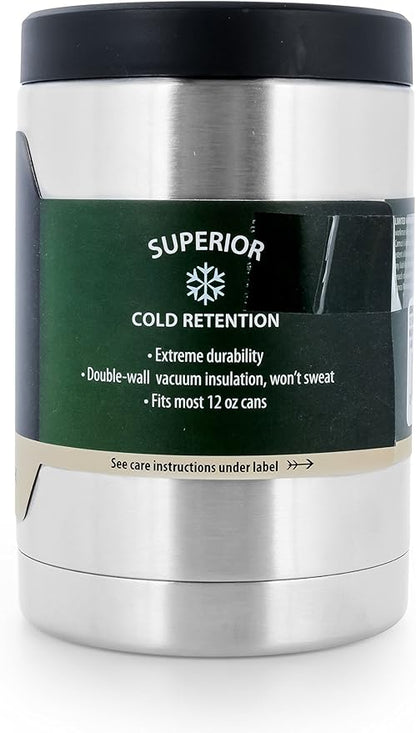 Camco Currituck Stainless Steel Can Holder- Holds 12 oz Drink Cans and Glass Bottles and Much More, Won't Condensate (51863)