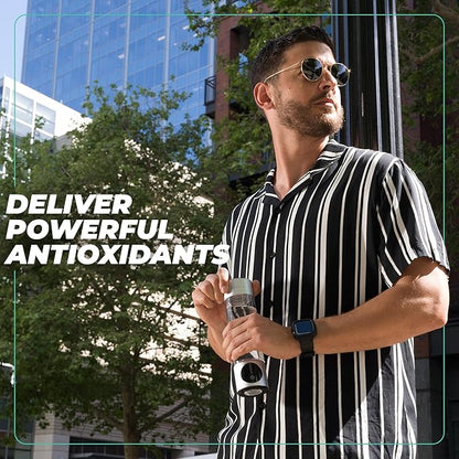 9.5 Oz Hydrogen Water Bottle Generator - Easy to use Portable Water Tumbler with advanced SPE/PEM Technology - Purification Vent - 3000ppb Pure Hydrogen