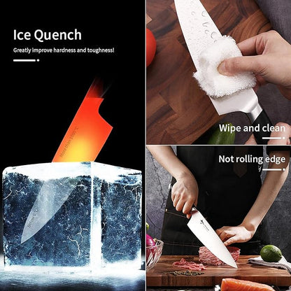 MAD SHARK Chef Knife, Professional 8 inch Ultra Sharp Kitchen Knife, German High Carbon Stainless Steel Knife, Ergonomic Handle Cooking Knife with Gift Box