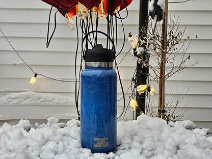 32oz Stainless Steel Sports Water Bottle with Straw Lid - Leak-Proof, Durable Design for Hydration on the Go During Workouts, Travel & Outdoor Activities, Large, Blod Blue