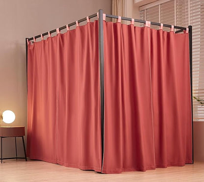 Akiky Canopy Bed Curtains 4 Corner Bed Canopies Terracotta Canopy Curtains Panel 8 Drapery Panel Curtain for All Bed Sizes