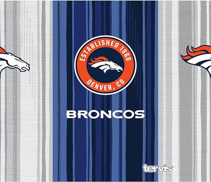 Tervis NFL Denver Broncos - All In Triple Walled Insulated Tumbler Travel Cup Keeps Drinks Cold, 24oz Wide Mouth Bottle, Stainless Steel