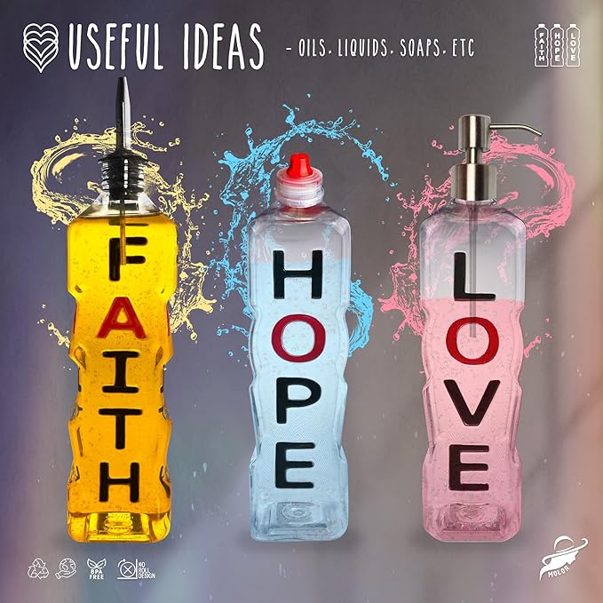 Faith Hope Love - Affirmation Bottles & Products for The mind, body & soul