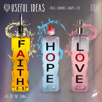 Faith Hope Love - Affirmation Bottles & Products for The mind, body & soul