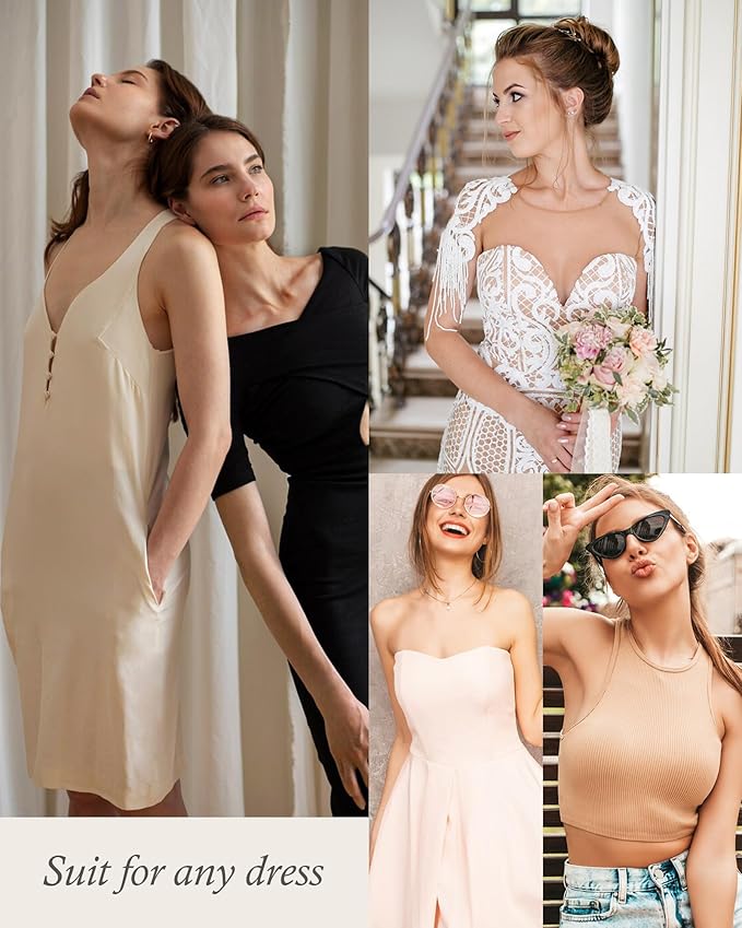 Alki'i Nipple Covers Pasties 3 Pairs, Sticky Bra No Show,Silicone Adhesive Strapless Bra, Reusable Breast Petals for Women