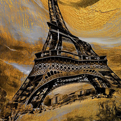 AILONEN Eiffel Tower Shower Curtain,Afterglow Tower Bathroom Fabric Shower Curtain for Boys Kids Teens, 72" W*78" H Vintage Orange & Black Style Paris Tower Bathroom Decor