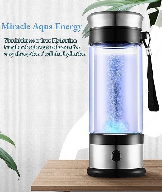 350mL Hydrogen Water Bottle, Hydrogen Water Bottle Generator, Hydrogen Rich Water Bottle Portable Hydrogen Generator Cup Water Ionizer (Water Cup)
