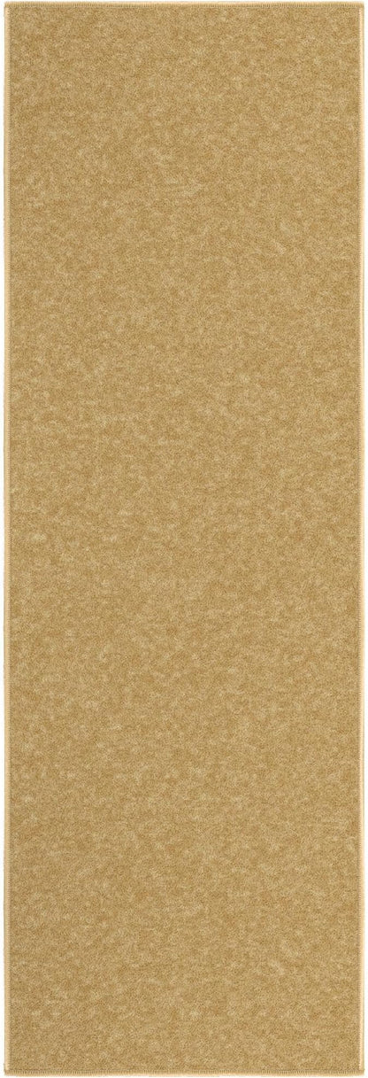 Machine Washable Modern Solid Design Non-Slip Rubberback 2x5 Traditional Runner Rug for Hallway, Kitchen, Bedroom, Entryway, 20" x 59", Beige
