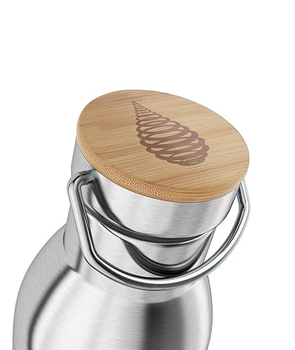 Invigorated Water pH Active Insulated Water Bottle - Filtered Alkaline Water Bottle - Stainless Steel Water Bottle - Includes Alkaline Water Filter, Plus Sports Gym Lid - Double Walled Metal - 650ml