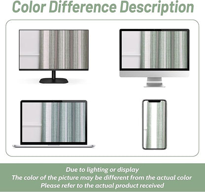 DriftAway Chris Linen Lined Valance Double Layer Thermal Insulated Room Darkening Blackout Valances 3 Inch Rod Pocket Vertical Striped Kitchen Valance for Bathroom 52 Inch by 18 Inch Green