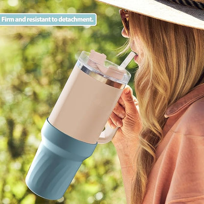 40oz Cup Accessories, Silicone Boot for 40oz Tumbler, Bottom Protector Cup Boot, Water Bottle Holder（Silicone Blue）