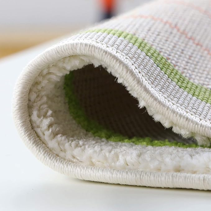 IVI 3D Play Carpet 71 x 52.5-inch Educational Green Traffic Soft Floor Rug Mat for Bedroom, Kids Den, or Playroom, Large