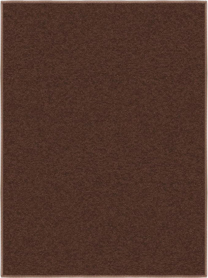 Machine Washable Modern Solid Design Non-Slip Rubberback 2x3 Traditional Area Rug for Entryway, Bedroom, Kitchen, Bathroom, 2'3" x 3', Brown