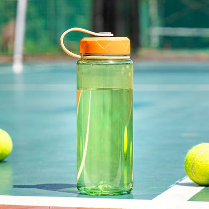 bzyoo HydroPop 36oz Water Bottle w/Strap - Leak-Proof, Hydration Intake Tracking Measurement, Wide Mouth for Ice. Perfect for Gym, Travel, Outdoor - Color Green