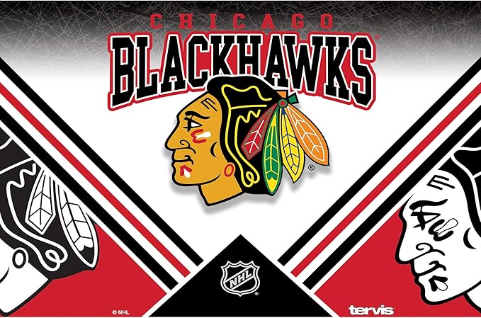Tervis Triple Walled NHL Chicago Blackhawks Insulated Tumbler Cup Keeps Drinks Cold & Hot, 30oz - Stainless Steel, Ice