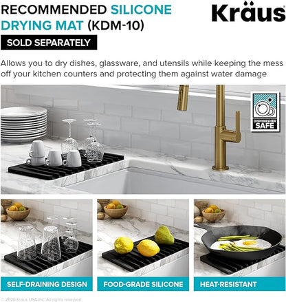 KRAUS KWU120-45 Kore 2-Tier Workstation 45-inch Undermount 16 Gauge Single Bowl Stainless Steel Kitchen Sink with Integrated 2-Step Ledge and Accessories (Pack of 10)