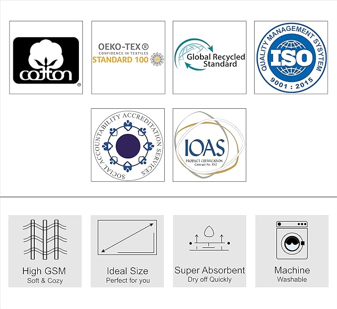 6 Piece Towel Set - Bath Time Shark Attack- 2 Bath Towels, 2 Hand Towels, 2 Washcloths in Bonus Tote Bag- 100% Cotton Jacquard Soft Absorbent Quick Dry Pool Beach Towel Gift - Navy Blue