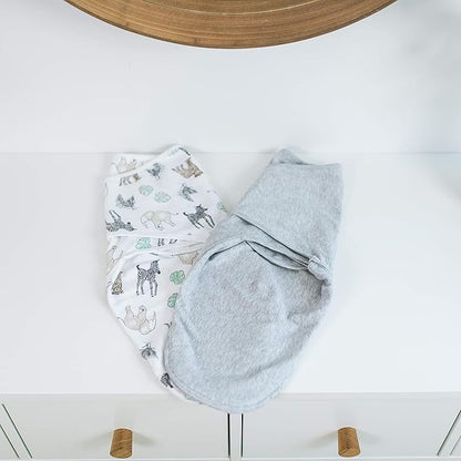 aden + anais, Cotton Knit Baby Wrap, Newborn Wearable Swaddle Blanket, 3 Pack, Multicolor Toile, 4-6 Months, Large