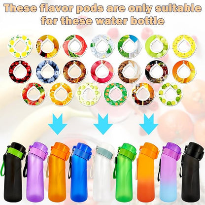 20 Flavor Pods for Air Water Bottle, Fruit Fragrance Pods Accessory for Scent Water Cup, 0 Sugar 0 Calories Fruit Fragrance Pods for Outdoor Sports, Exercise, Fitness, Back to School Gifts