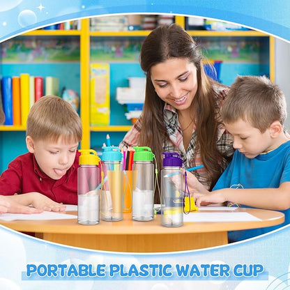 Mifoci 20 Pieces Water Bottle Bulk Plastic Water Bottles Bulk Gym Sports Adults Reusable Large Water Bottles with Leak Proof Flip Top for Party Outdoor(17 oz,Assorted Color)