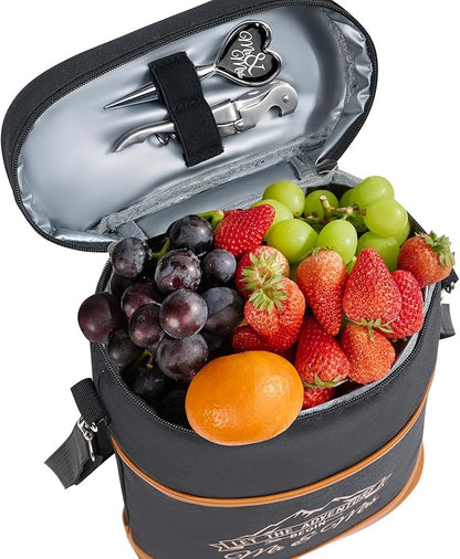 AW BRIDAL Mr and Mrs Gifts Bridal Shower Gifts His and Hers Gifts Wedding Gifts, Couple Engagement Gifts- Wine Gift Bag Wine Cooler Bag Insulated Wine Carrier Tote with Tumblers