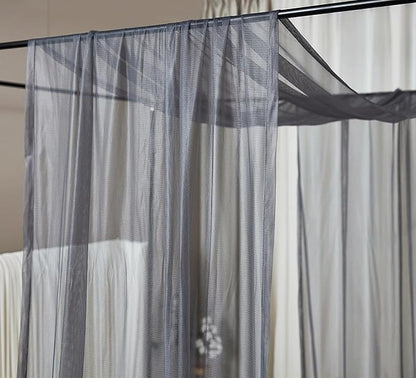 Akiky Canopy Bed Curtains Queen Sheer Grey Bed Canopy Scarf Bed Canopy,Kids Bed Scarf-Curtains for Room Décor or Wedding Party Décor(2 Bed Canopy)