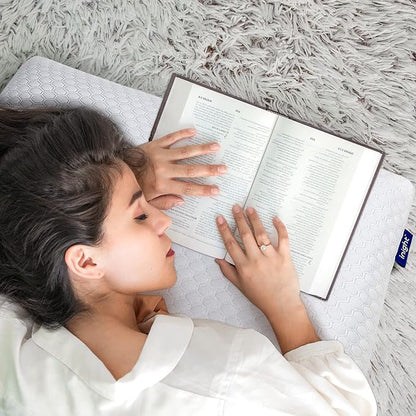 inight Stomach Sleeper Pillows, Thin Memory Foam Pillow, Flat Cooling Gel Pillow for Sleeping Travel with Adjustable Layer-2.75/1.97 inches, Washable Cover, Standard Size with Oeko-TEX & CertiPUR-US