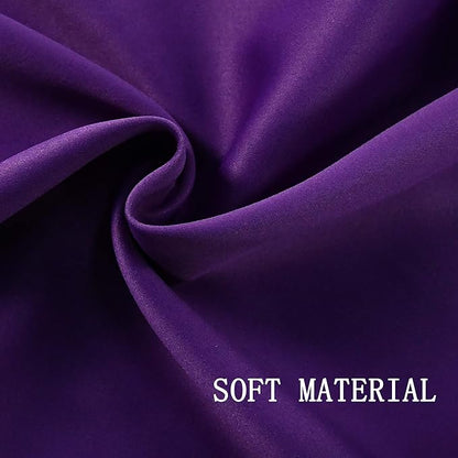 Purple Valance for Kitchen Windows Solid Grommet Top Blackout Valance Window Treatment for Living Room Short Straight Drape Valance for Bedroom Kids Room 100X18 1 Panel Royal Purple