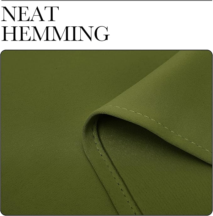 NICETOWN Kitchen Curtain Panels Blackout Draperies, Thermal Insulated Solid Grommet Blackout Curtains/Drapes for Christmas Window Decoration (1 Pair, 34 by 63 inches, Olive Green)