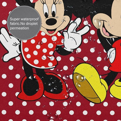 Cartoon Mouse Shower Curtain Children Kids Bath Curtain Cute Animal Red Bathroom Home Decor Waterproof Polyester Fabric 72Lx72W Inch with 12 Pack Hooks