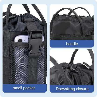 Water Bottle Holder Bag with Adjustable Shoulder Strap,Water Bottle Carrier Bag for Sports Gym Hiking Camping Walking Travel