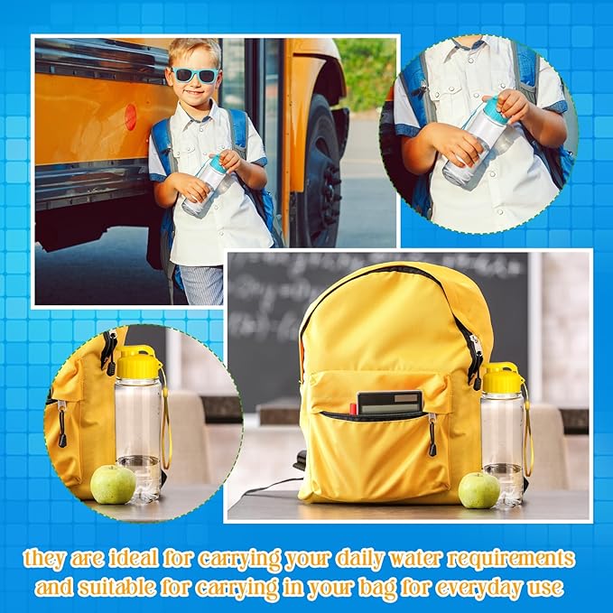 Mifoci 20 Pieces Water Bottle Bulk Plastic Water Bottles Bulk Gym Sports Adults Reusable Large Water Bottles with Leak Proof Flip Top for Party Outdoor(17 oz,Colorful)