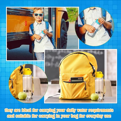 Mifoci 20 Pieces Water Bottle Bulk Plastic Water Bottles Bulk Gym Sports Adults Reusable Large Water Bottles with Leak Proof Flip Top for Party Outdoor(17 oz,Colorful)