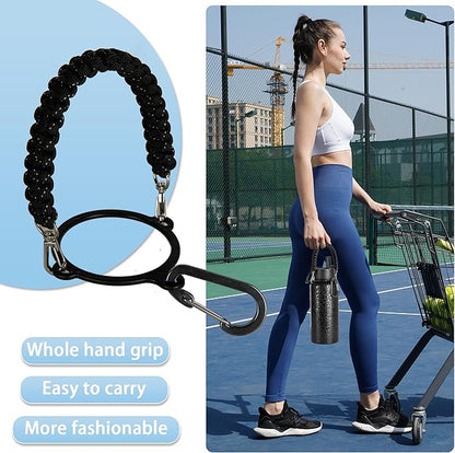 32oz Insulated Water Bottle with Paracord Handles & Strap, 2 Lids(Straw Lid&Spout Lid), Stainless Steel Reusable Wide Mouth Metal Water Bottle With Straw, Double Walled, Thermo Mug（Black Leoqard)