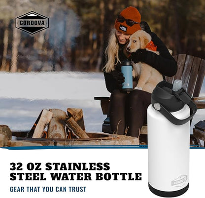 Cordova Outdoors Trailhead Class Water Bottle, Snowcap, 32 oz