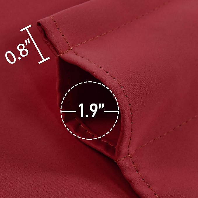 Red Extra Wide Valance for Windows 100x18 Inch Solid Thermal Insulated Blackout Rod Pocket Kitchen Short Curtain Toppers Extra Wide Valance for Bathroom Living Room 1 Panel