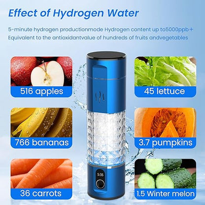 290ml Hydrogen Water Bottles 5000 BBP Hydrogen Water Bottle Generator 5min Quick Electr Portable Hydrogen Water Bottle Ionizer
