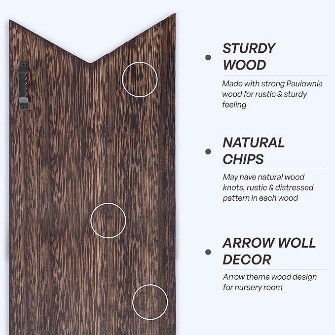 Nursery Wall Decor - 2 Pcs Wood Adventure Awaits Sign, Baby Elephant Nursery Decor For Kids Room, Safari Theme Woodland Decorations, Bear Mountain Cabin Wall Decor Art, 14 x 10 inch