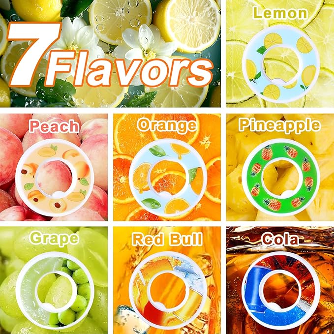 Air Water Bottle, Scented Water Bottle with Flavor Pods, Tritan Sports Water Bottle with Scent Ring 22 OZ (Blue+7 Pods)