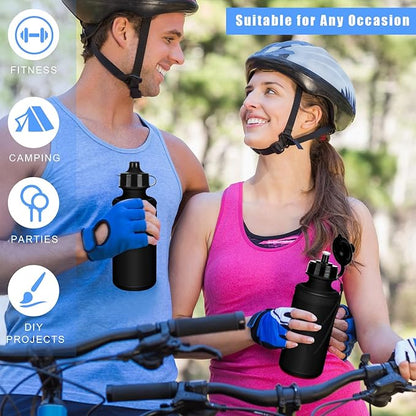 72 Pcs Sports Water Bottles Bulk 20 oz Plastic Water Bottles Reusable Squeeze Water Bottles Team Bottles with Pull Top Cap for Adults Kids Outdoor Cycling Fitness