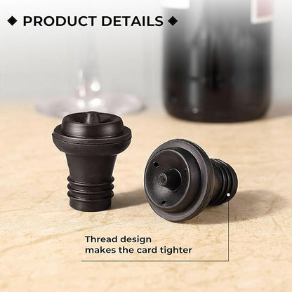 8-Pack Reusable Wine Saver Vacuum Stoppers, Rubber Wine Stoppers for Vacuum Pump Wine Preserver, Air Sealing Bottle Stoppers, Reusable Bottle Sealer Keeps Wine Fresh, Perfect Wine Accessories Gift