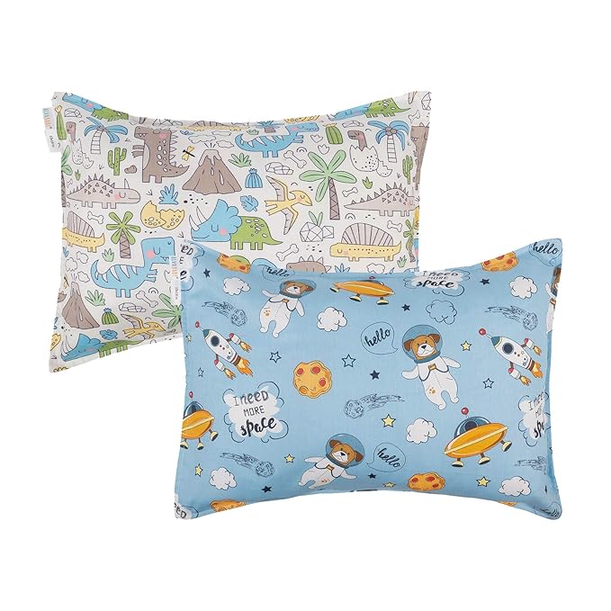 ALVABABY Toddler Pillowcases Fit 13x 18,14x 19 Kids Pillow Cotton Baby Pillow Cover Envelope Pillow Cover for Boys Girls 2 Pieces of Pillowcase Sets
