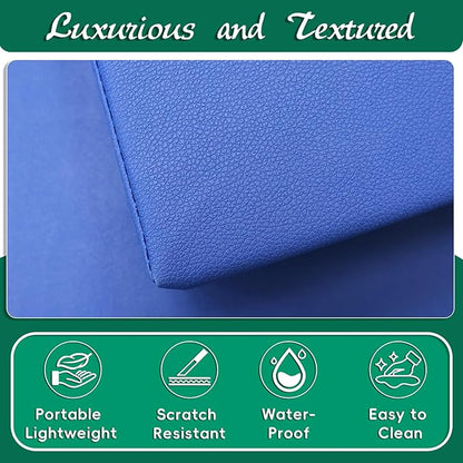2PCS Neck Pillows for Side Sleepers, Foam Pillows for Sleeping, Head Pillow, Waterproof Faux Leather, Easy to Clean 18x8x3IN / 45x20x8CM (Royal Blue)