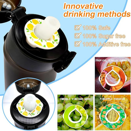 Air Water Bottle with Flavor Pods, 750ML Scent Water Cup with Flavor Pods Box，0% Sugar Fragrance Water Bottle Suitable for Outdoor Sports (Black+3pods)