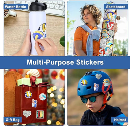 Volleyball Gifts,Volleyball Water Bottle and 50PCS Stickers Accessories Stuff for Teen Girls Player Lovers(18OZ)