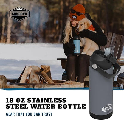 Cordova Outdoors Trailhead Class Water Bottle, Scree, 18 oz