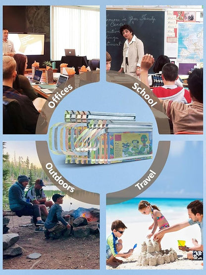 A4A5-2Layers 10 Pack Colored Mesh Zipper Pouch Bags, Double-Layer Nylon Puzzle Building Block Sets Toy Storage & Organization, Breathable See Through Zipper Pouch